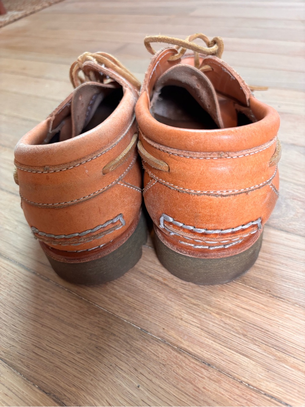 Timberland Men’s Handsewn Leather Camp Moc Boat Shoes Vibram Lug Sole 11.5 - Picture 7 of 8